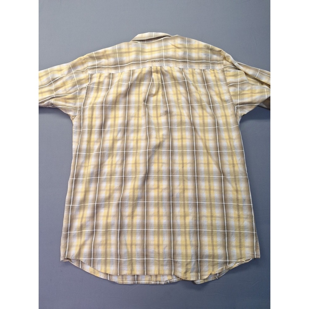 Ariat XLT Long Sleeve Yellow Plaid Work Western Rodeo Cowboy Chore - Picture 9 of 11